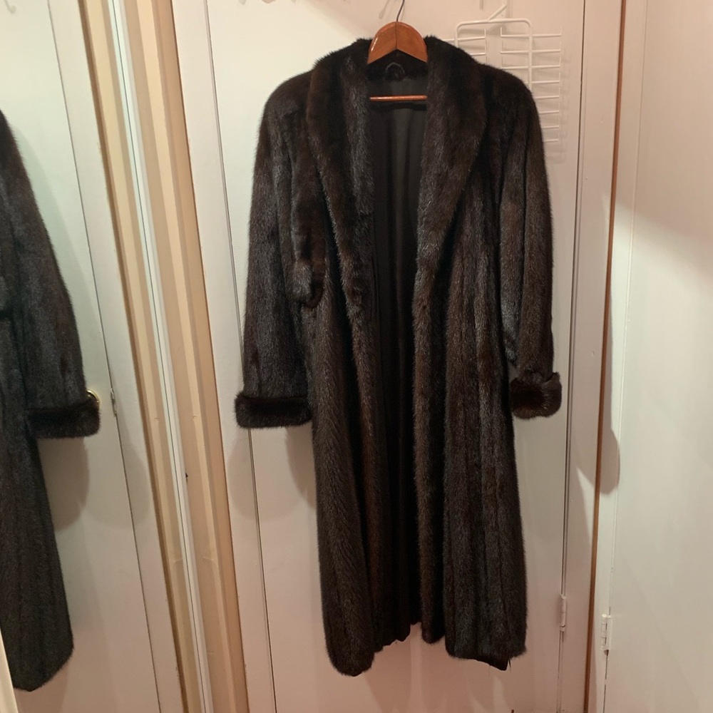 Natural Mahogany Mink Long Coat